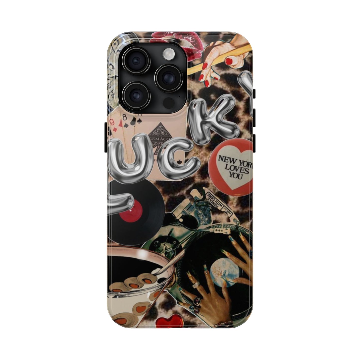 Lucy Phone Case, Retro, Photo Collage, Aesthetic