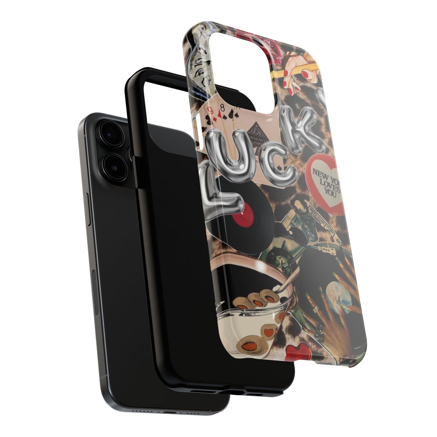 Lucy Phone Case, Retro, Photo Collage, Aesthetic