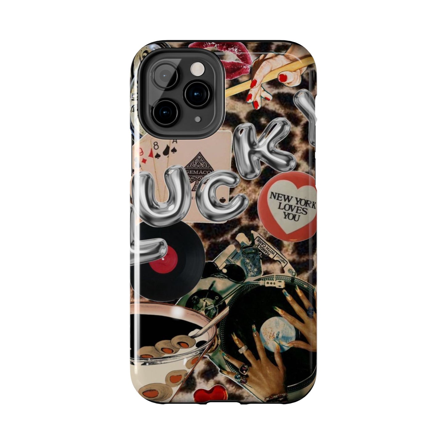 Lucy Phone Case, Retro, Photo Collage, Aesthetic