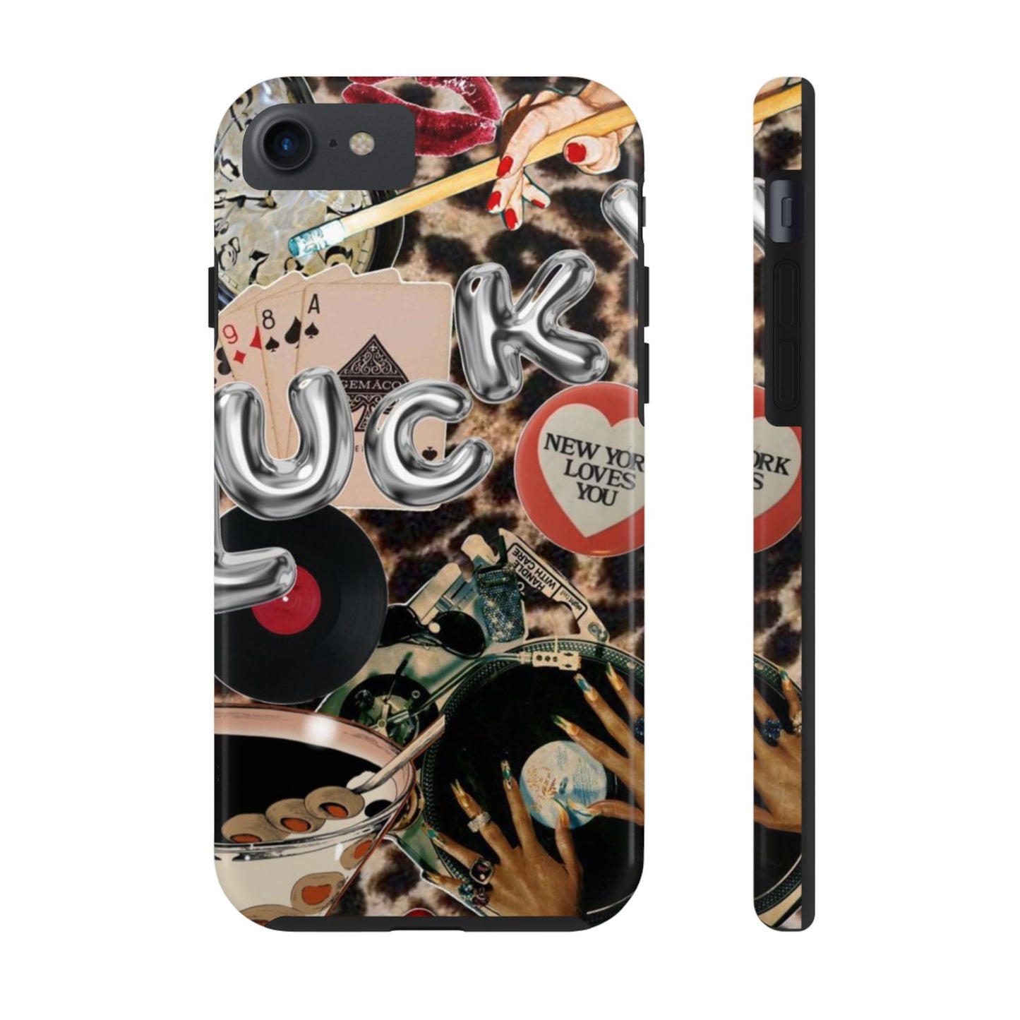 Lucy Phone Case, Retro, Photo Collage, Aesthetic