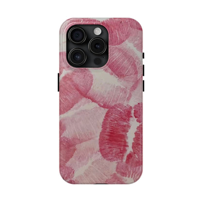 Pink Kiss Print Phone Case