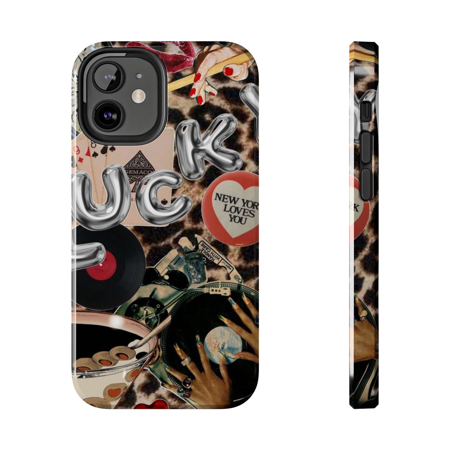 Lucy Phone Case, Retro, Photo Collage, Aesthetic
