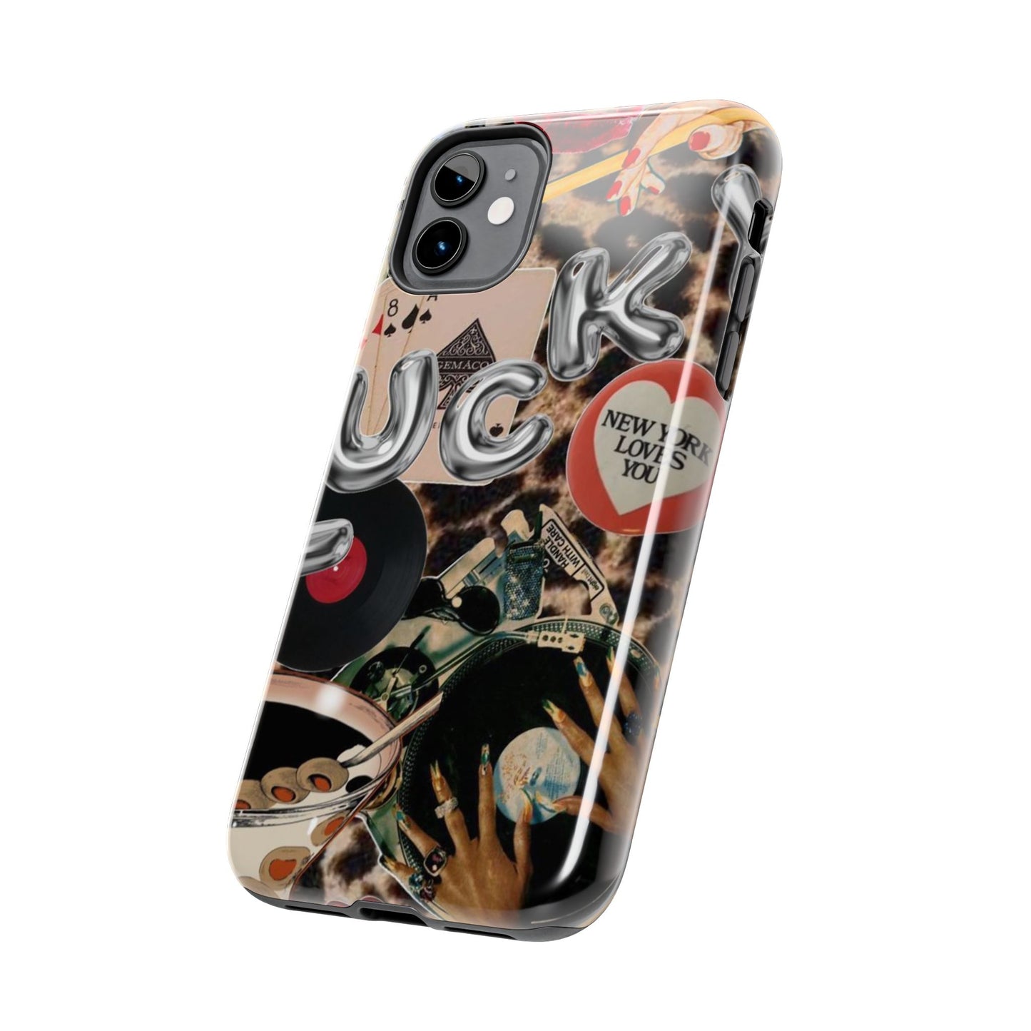 Lucy Phone Case, Retro, Photo Collage, Aesthetic