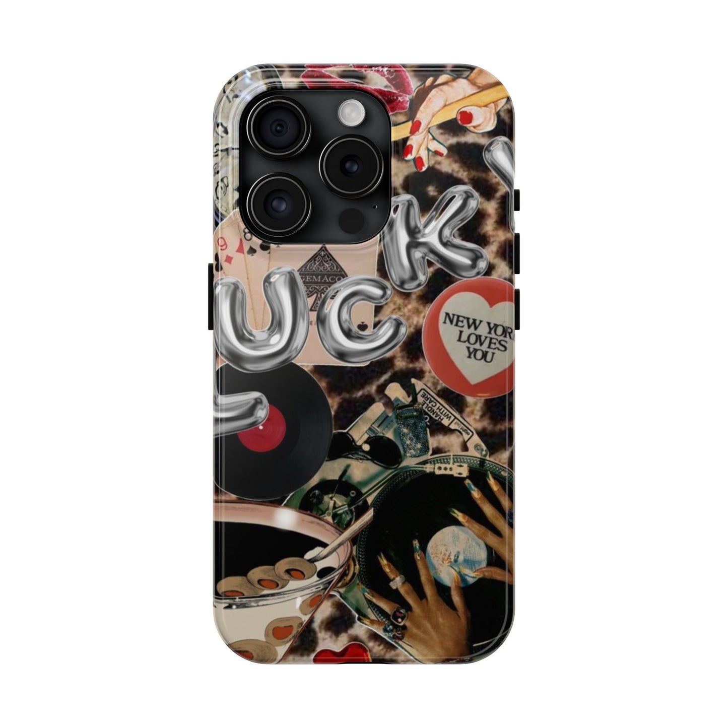Lucy Phone Case, Retro, Photo Collage, Aesthetic
