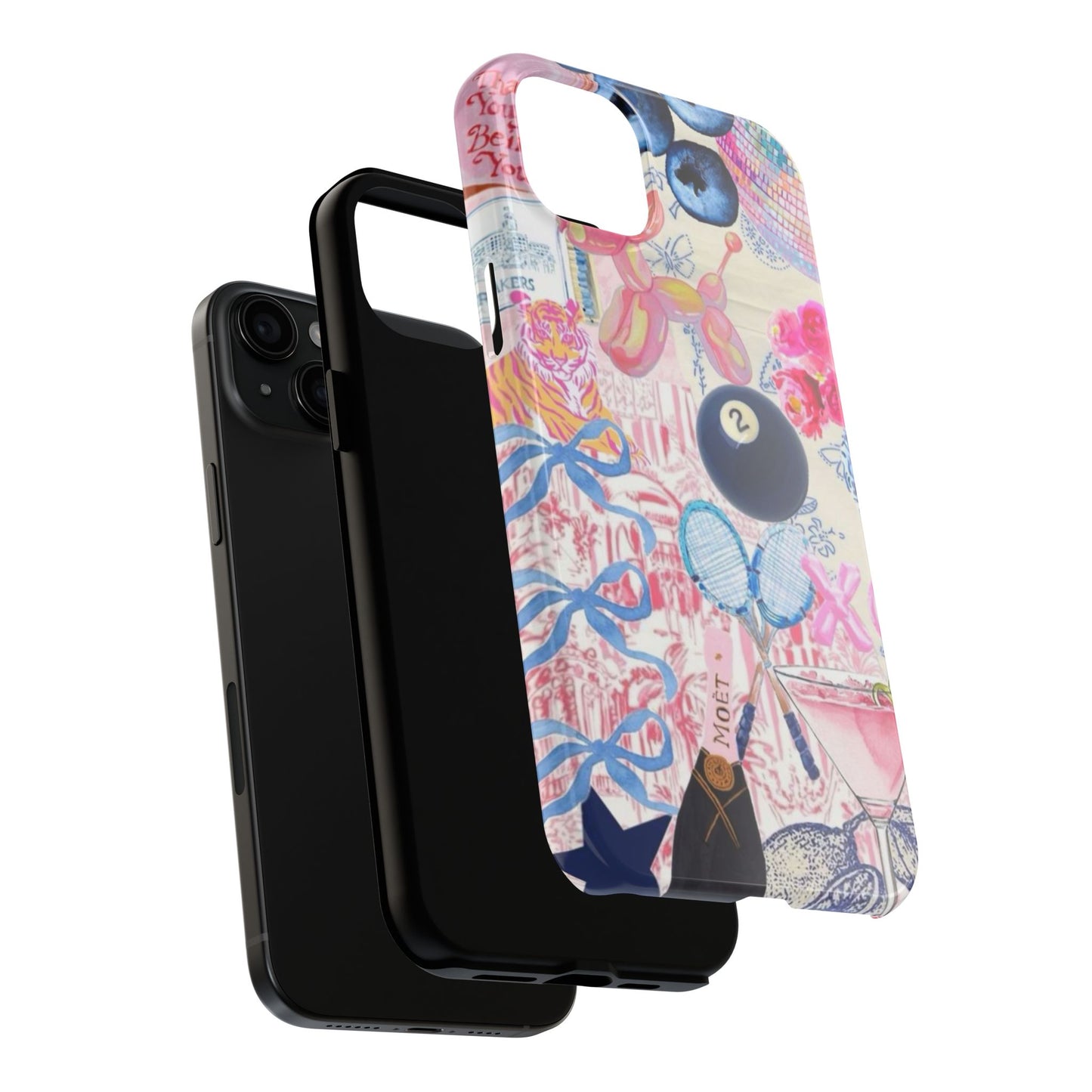 Vibrant Preppy Collage Phone Case.