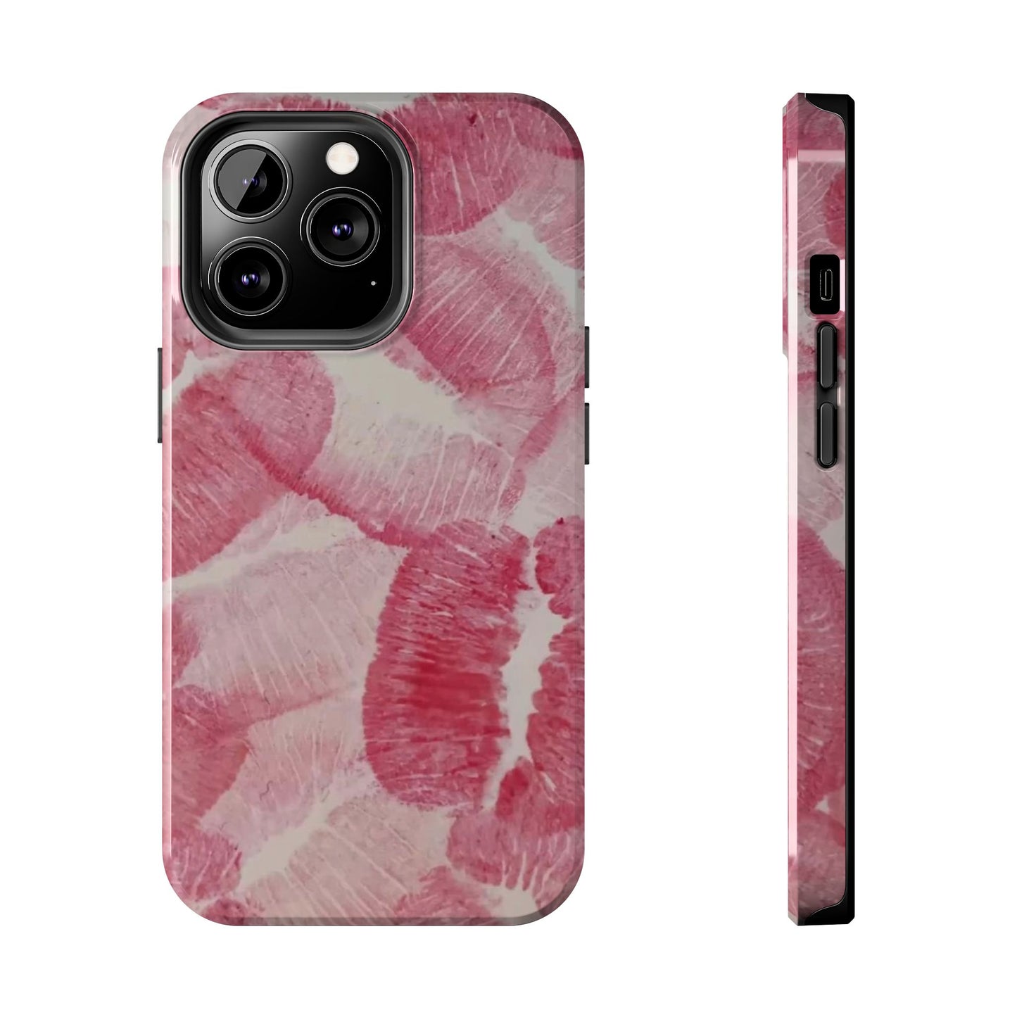 Pink Kiss Print Phone Case