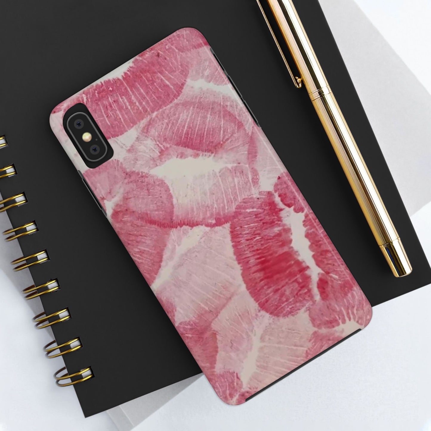 Pink Kiss Print Phone Case