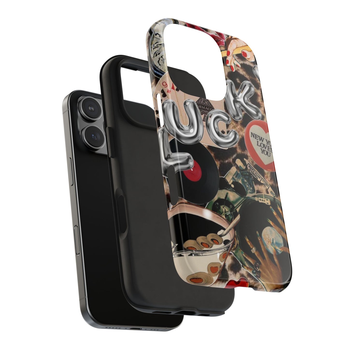 Lucy Phone Case, Retro, Photo Collage, Aesthetic