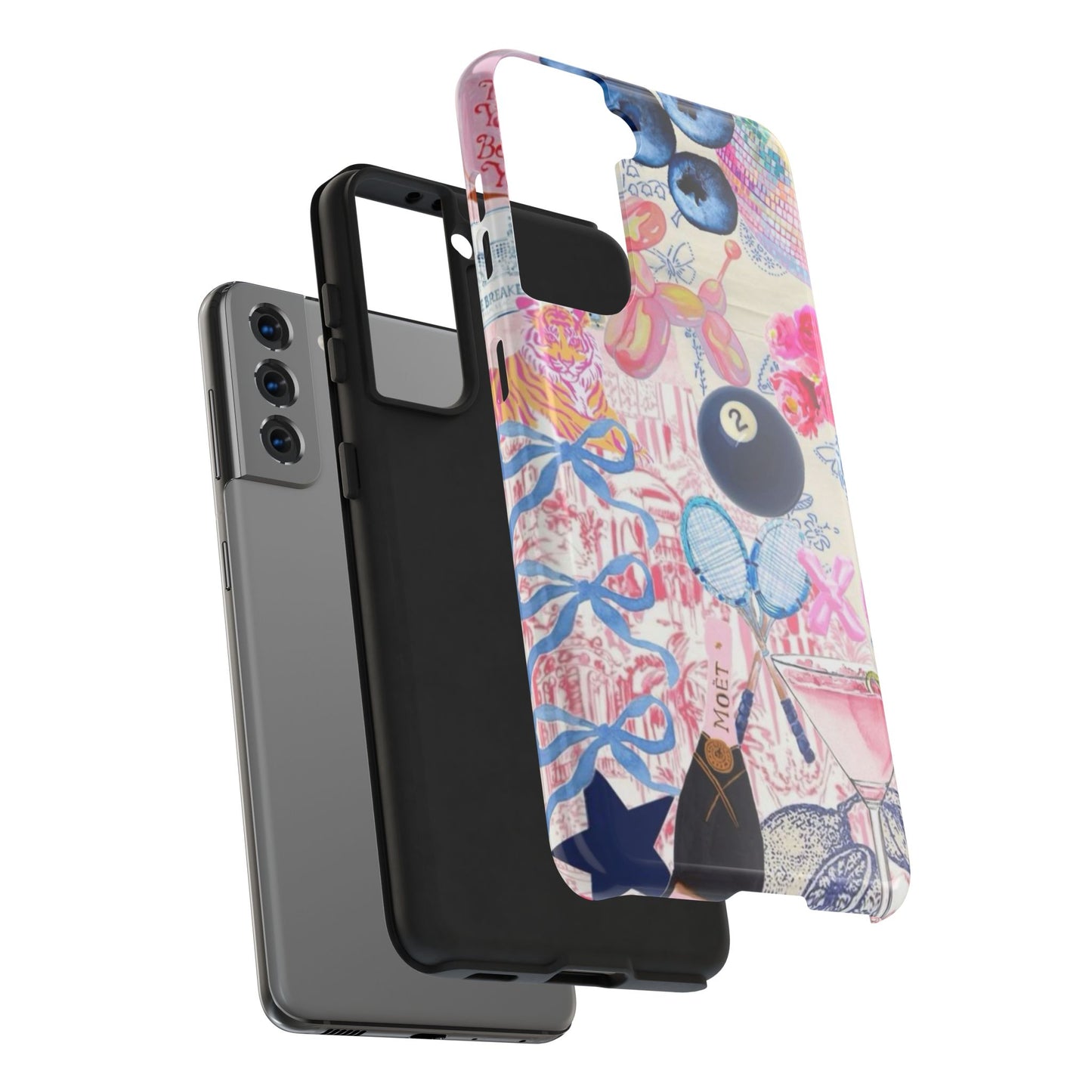 Vibrant Preppy Collage Phone Case.