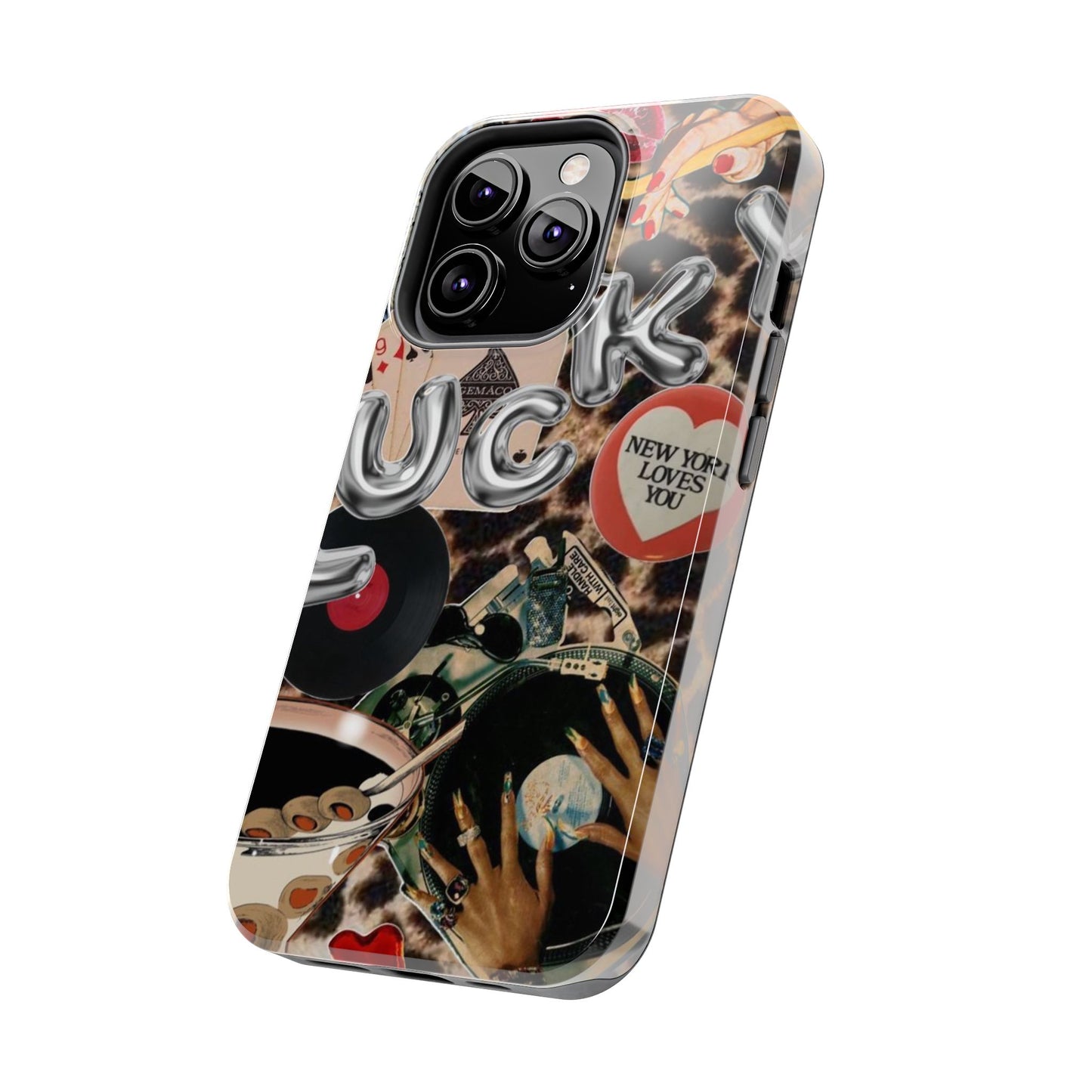 Lucy Phone Case, Retro, Photo Collage, Aesthetic