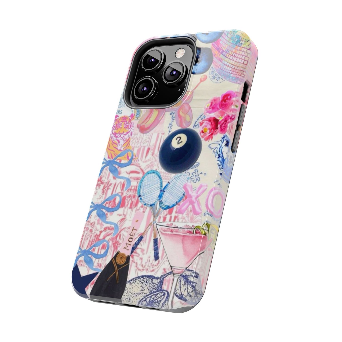 Vibrant Preppy Collage Phone Case.