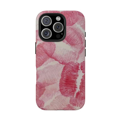 Pink Kiss Print Phone Case