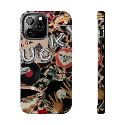 Lucy Phone Case, Retro, Photo Collage, Aesthetic